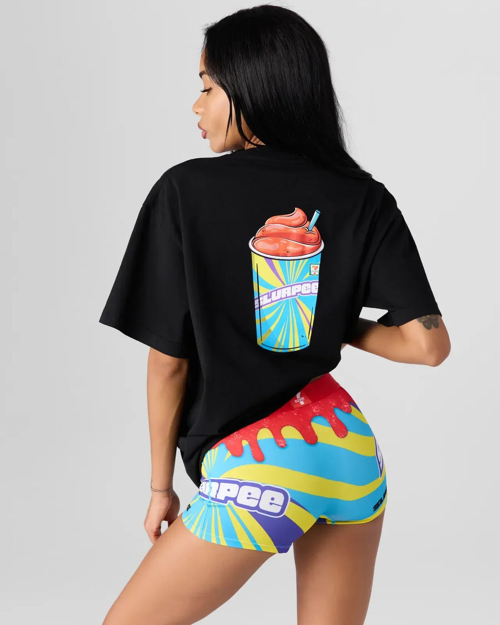 7-Eleven - Cherry Slurpee Black Graphic Tee
